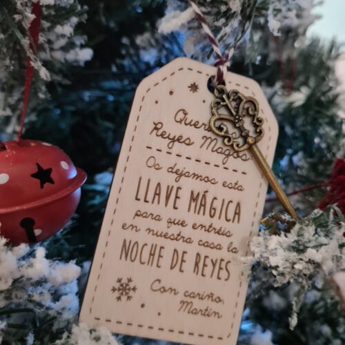 Adorno de Navidad llave mágica